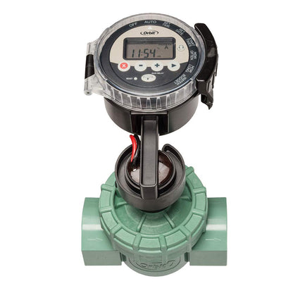 Orbit 57860 Outdoor Battery-Powered Water Sprinkler Timer with 1-Inch. FPT Jar Top Automatic Sprinkler Valve