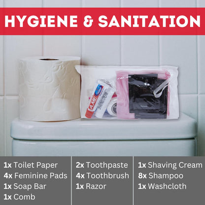 Family Emergency Kit - 4 Person | All-in-one Survival Kit Backpack for Earthquake, Flood, Disaster Relief, Civil Unrest & Outdoor - Survival Bag & Emergency Preparedness Kit for Families