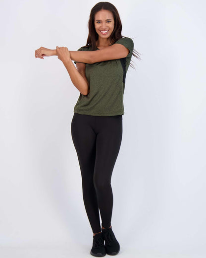 Real Essentials 5 Pack: Women's Dry Fit Short Sleeve V Neck Workout Top - Fitness Pilates Gym Athletic Yoga T-Shirt (Plus Available), Set 3, XL