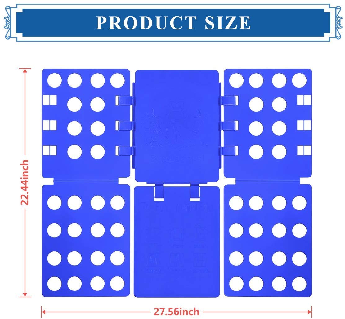 Geniusidea V1 Shirt Folding Board t Shirts Clothes Folder Durable Plastic Laundry folders Folding Boards for Adults and Kids Fast and Fun