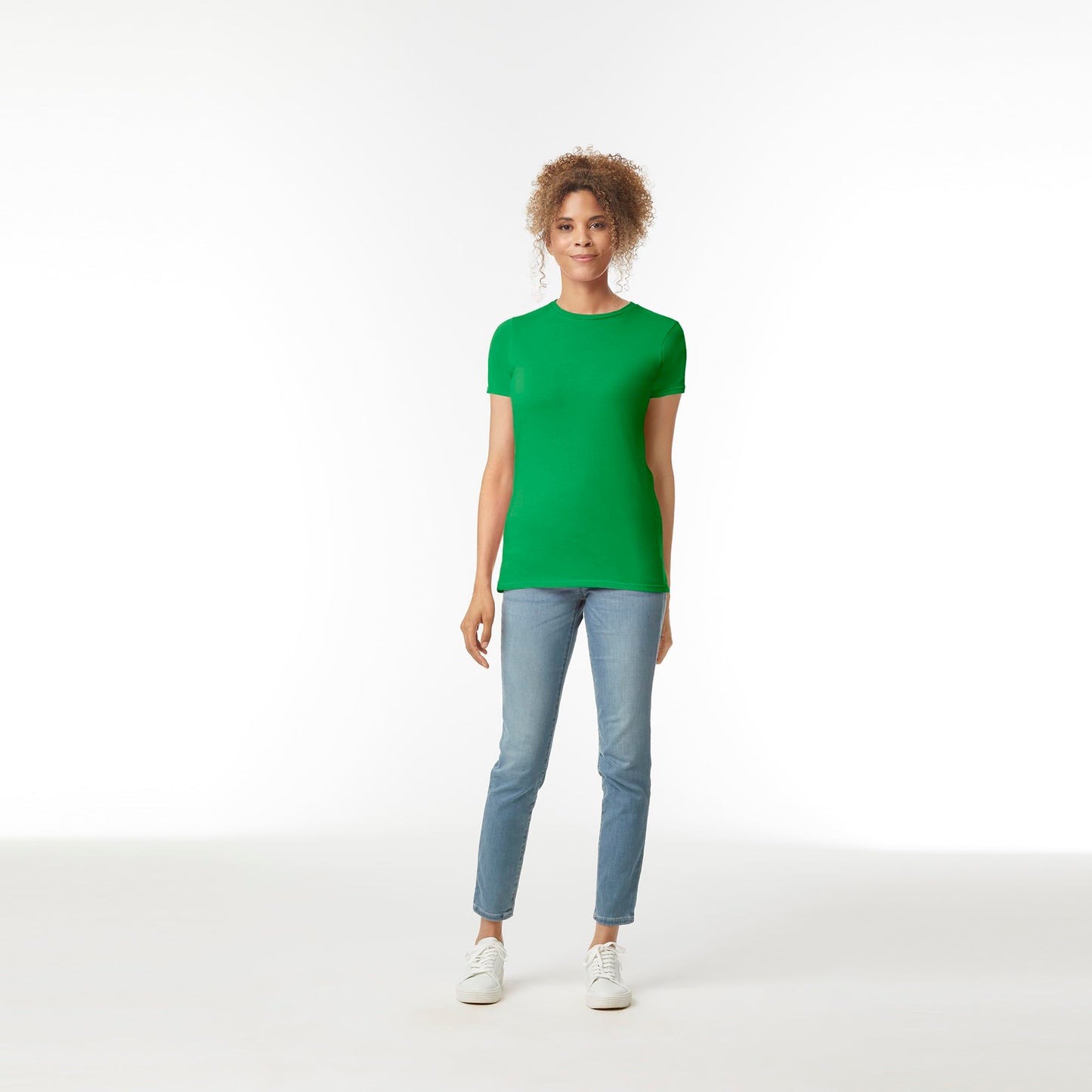 Gildan Women's Softstyle Cotton T-Shirt, Style G64000L, Multipack, Irish Green (2-Pack), Medium