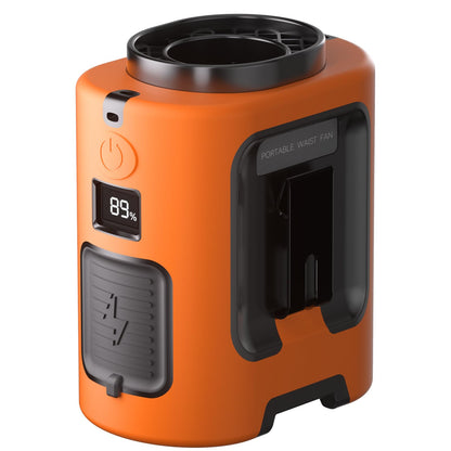 Portable Waist Fan,4 Speeds 13000RPM Strong Airflow, Belt Fan with up to 22H of Working Time, Hands-Free Neck Fan,Rechargeable Wearable Personal Fan for Outdoor, Hiking,Jobsite, Farms