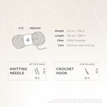 Lion Brand Yarn Feels Like Butta Yarn, Velvety-Soft Yarn for Crocheting and Knitting, 1 Pack, White