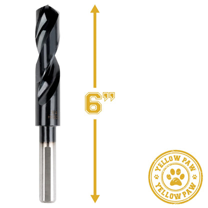 3/4 Inch Drill Bit for Metal - Industrial Grade M35 Cobalt Titanium Aluminum Nitrite - 3/4" Diameter & Total Length of 6" with Working Length of 3" Easily Drill Into Metal, Steel, & Aluminum