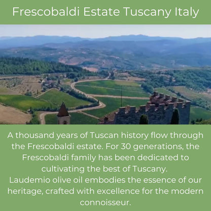 FRESCOBALDI Laudemio Extra Virgin Olive Oil, 16.9 FL Oz, 500ml, Premium, Award Winning Product of Tuscany, Italy, Fruity & Peppery Flavor, Smooth & Robust Low Acidity, Rich in Polyphenols
