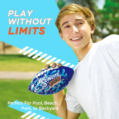 Sunlite Sports Waterproof Football, Outdoor Play, For Pool Beach Lake Park Water Toy, For Kids Children Teens Adults, Family Fun