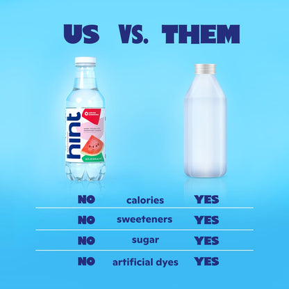 Hint Bottled Water, Crisp Apple and Watermelon - Purified Flavored Water with Zero Calories, Sugar Free, Natural Flavors - 16 Fl Oz (Pack of 24)