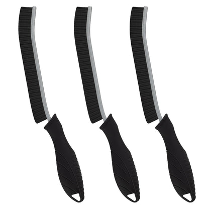 FOOGWEE Hard Bristle Crevice Cleaning Brush - Home Cleaning Tools, Multi-Purpose Crevice Supplies for Kitchen, Bathroom, Toilet, Window, Vehicle, Faucets, Grout, Home(3, Black)
