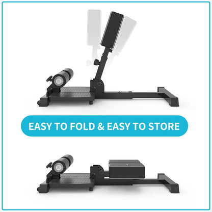 leikefitness Sissy Squat Machine, Deluxe Multi-Function Deep Sissy Squat Bench Workout Station, Leg Exercise Machine for Home Gym (Black-8300)