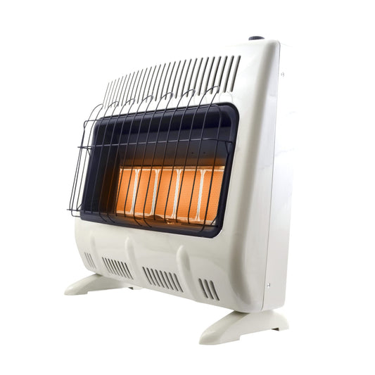 Mr. Heater 30,000 BTU Vent Free Radiant Propane Heater For Cold Rooms, Additions, Sun Rooms & Cabins - White