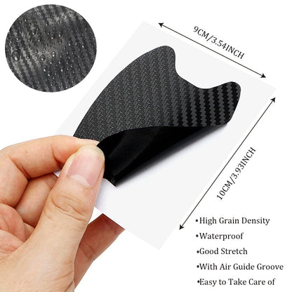 Pincuttee Car Door Handle Scratch Protector 4 Pack, Universal Fit Protective Films, Stickers and Decals Accessories (Gray-2)