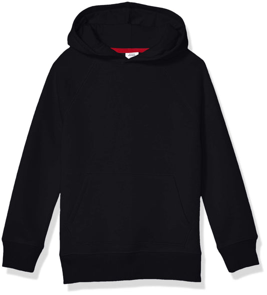 Amazon Essentials Boys' Fleece Pullover Hoodie Sweatshirts, Black, XX-Large