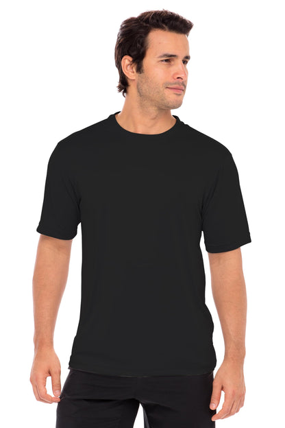 Opna Men's Big & Tall Short Sleeve Moisture Wicking Athletic T-Shirts Regular Sizes & XLT's Black