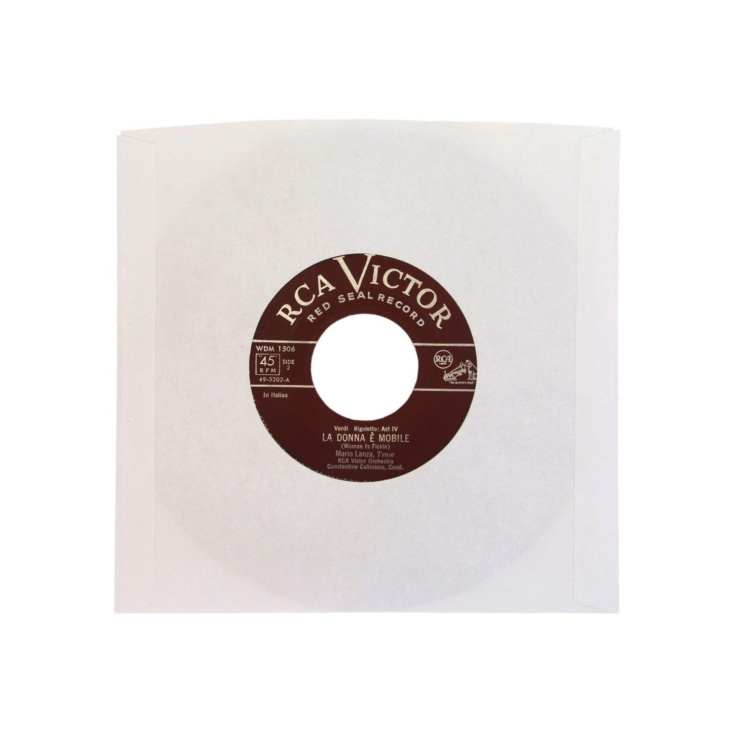 (50) Square Deal Recordings & Supplies 7 Inch Record Paper Inner Sleeves - White Archival Acid Free - #07IW - 50 Sleeves
