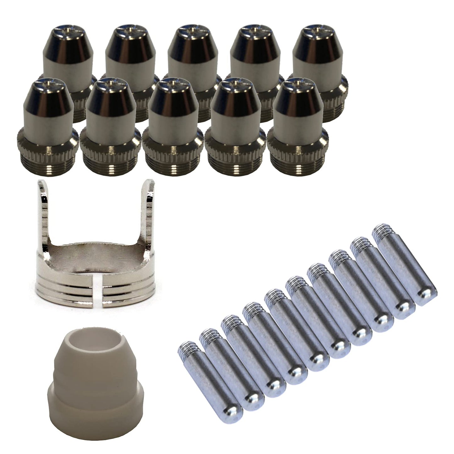 Lotos PCS22 Plasma Cutter Consumables Sets for Brown Color LTP5800D LTP5000D and Brown Color LTPDC2000D (22 Pieces)