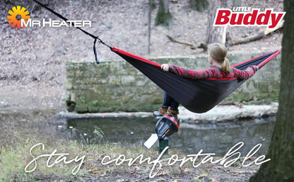 Mr. Heater F215100 MH4B Little Buddy 3800-BTU, Indoor Safe Propane Heater With ODS & Tip-Over Protection, Heating Area Up to 95 Sq. Ft - Lightweight, Medium - Black/Red