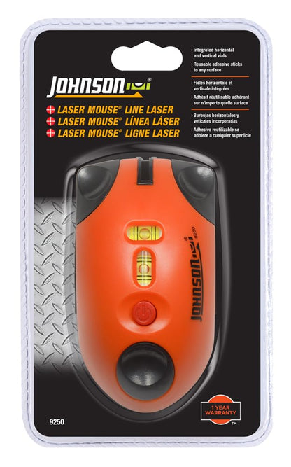 Johnson Level & Tool 9250 Laser Mouse, 30' Interior Range, Orange, 1 Laser Mouse