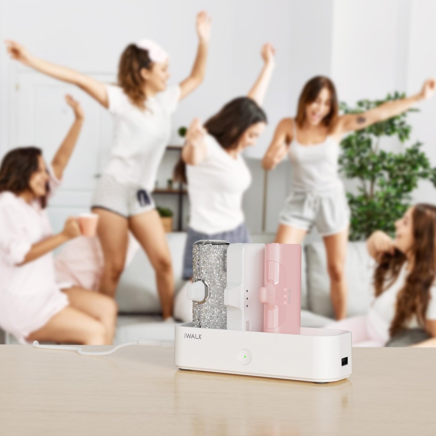 iWALK Charger Station for Portable Charger 4500mAh, 4800mAh, 5000mAh Power Bank for iPhone Charging Station Multiple USB-C Family-Sized Charger Station for Home(Station Only), White