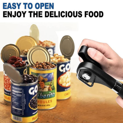 PAKITNER- Safe Cut Can Opener, Smooth Edge Can Opener - Handheld Easy Turn Knob, Manual Can Opener, Ergonomic Smooth Edge, Food Grade Stainless Steel Cutting Tool for Kitchen & Restaurant