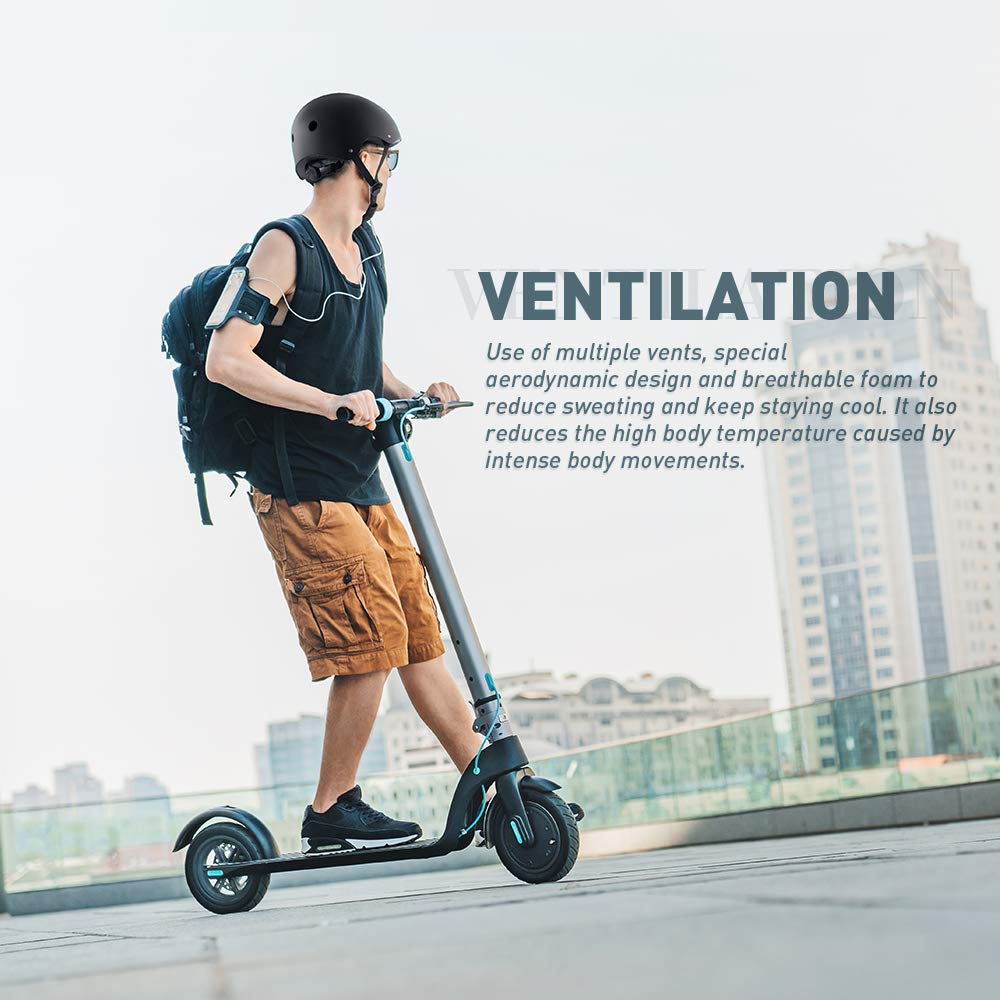 JBM Helmet Multi-Sports Bike Cycling, Skateboarding, Scooter, BMX Biking, Two Wheel Electric Board Other Sports [Impact Resistance] (Black, Large)