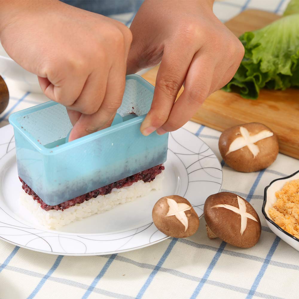 RC Non Stick Musubi Maker Press, BPA Free Sushi Making Kit Onigiri Mold, Non-Toxic Luncheon Meat Press Hawaiian Spams Musubi Maker Mold (White)