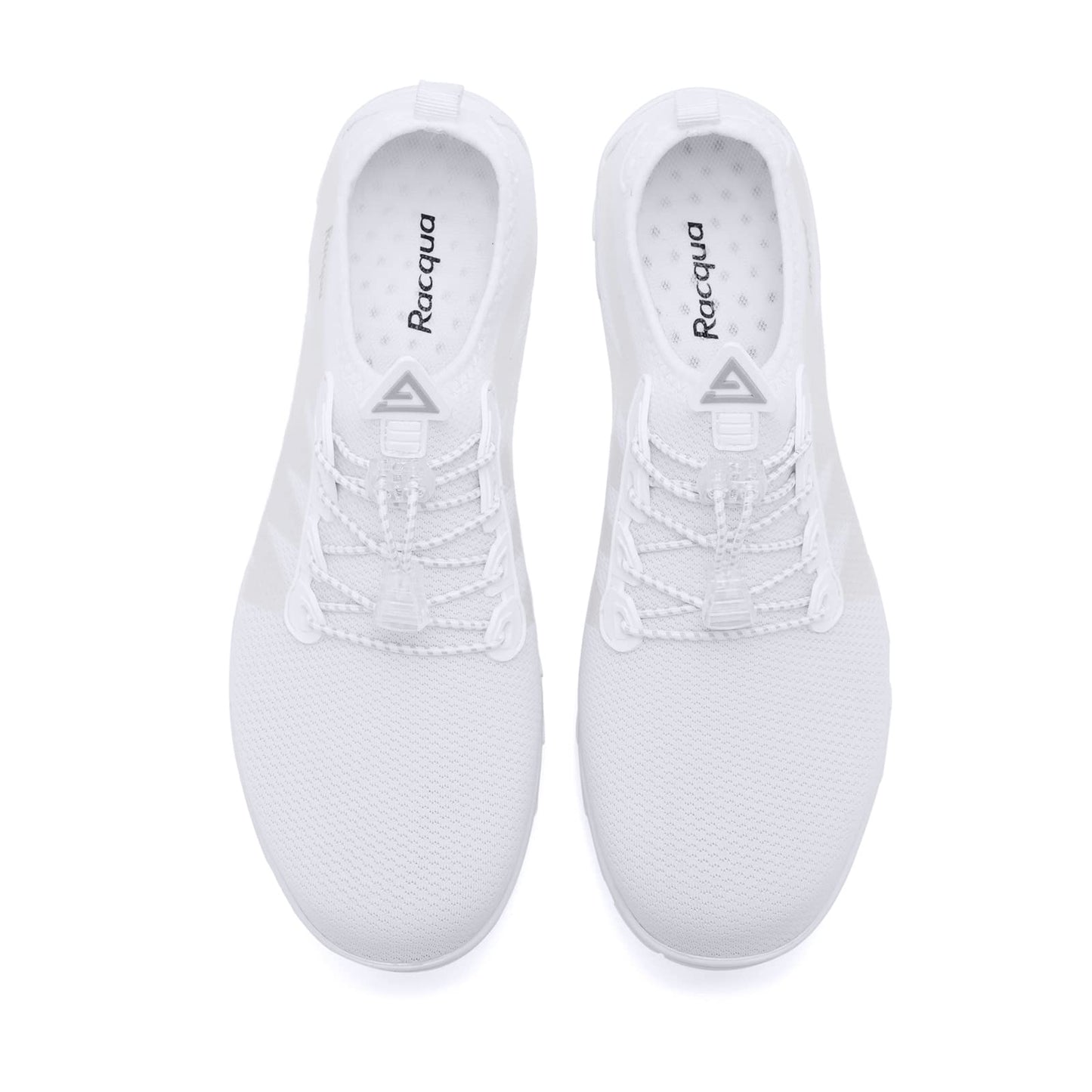 Racqua Womens Swim Water Shoes Quick Dry Barefoot Aqua Shoes Lightweight Beach Surf Diving Kayak Yoga Outdoor Sports White 7 W/6 M