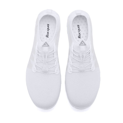 Racqua Womens Swim Water Shoes Quick Dry Barefoot Aqua Shoes Lightweight Beach Surf Diving Kayak Yoga Outdoor Sports White 7 W/6 M