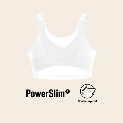 Leonisa Women's Posture Corrector Wireless Back Support Bra, White, 40C