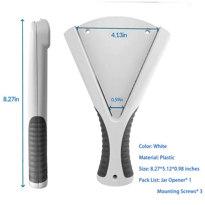 Jar Opener, Ideal Bottle Opener, Easy Grip Jar Opener & Under Cabinet Lids Opener Effortless to Unscrew Any-Sized Caps, Jar Opener for Seniors Essential Kitchen Gadgets for Weak Hands or Arthritis