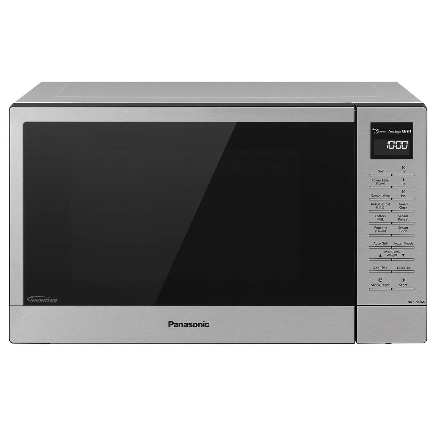 Panasonic 2-in-1 Microwave Oven with FlashXpress Broiler, Inverter Technology for Even Cooking and Smart Genius Sensor, 1000W, 1.2 cu.ft. Countertop - NN-GN68KS (Stainless Steel / Silver)