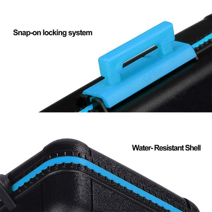 LENSGO Camera Battery Memory Card Case, Memory Card Hard Protector Case Water-Resistant Anti-Shock Storage Box for 3 Camera Batteries 3 XQD or 3 CF Cards 6 SD Cards（Blue）