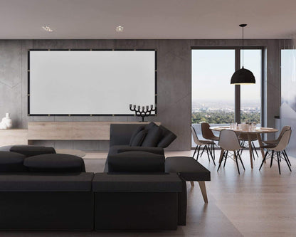 Mdbebbron 150 inch Projection Screen 16:9 Foldable Anti-Crease Portable Projector Movies Screen for Office Home Theater Outdoor Indoor Support Double Sided Projection