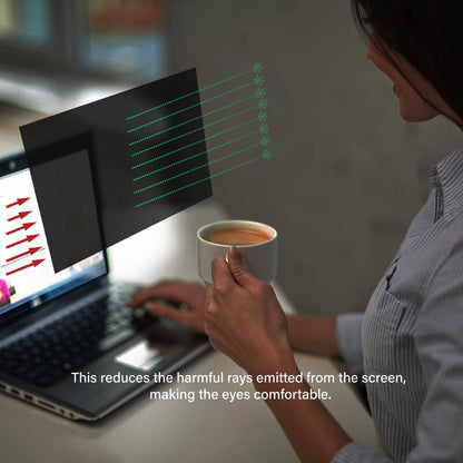 24 Inch - 16:9 Aspect Ratio - Computer Privacy Screen Filter for Widescreen Monitor - Anti-Glare - Protects Eyes from Harmful Glare and Blue Light [WELINC™ Light]