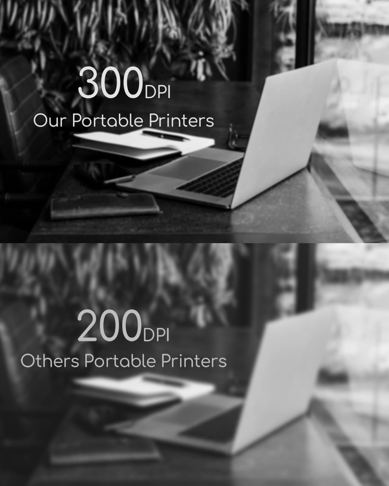 Portable Printers Wireless for Travel, Inkless Thermal Printer, Small Bluetooth Mobile Compact Printer Support 8.5" X 11" US Letter & A4,Compatible with iPhone Phone Laptop for Home Car Office Receipt