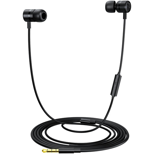 MORMOQUE EP-06 Wired Earbuds in-Ear Earphones,Build-in Microphone Noise Isolating Headphones,3.5mm Jack 4.9ft Long Cord Ear Buds,HD Bass Audio,with 6 Ear Tips,for Smartphones/Laptop/Computer Etc-Black