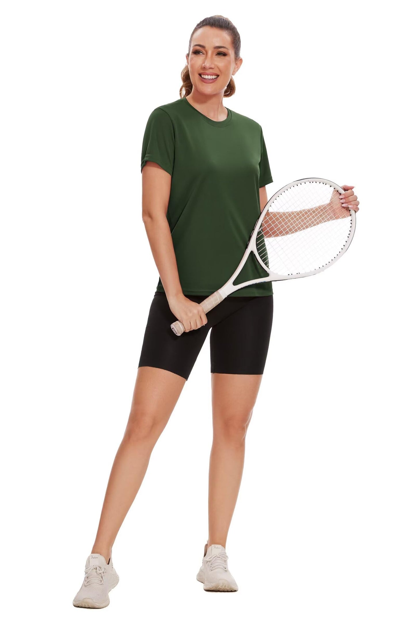 NebuKinex 6 Pack Workout Tops for Women Short Sleeve UPF Sun Protection Athletic T Shirts Quick Dry Tennis Yoga Running Crew Neck Tee-XXL