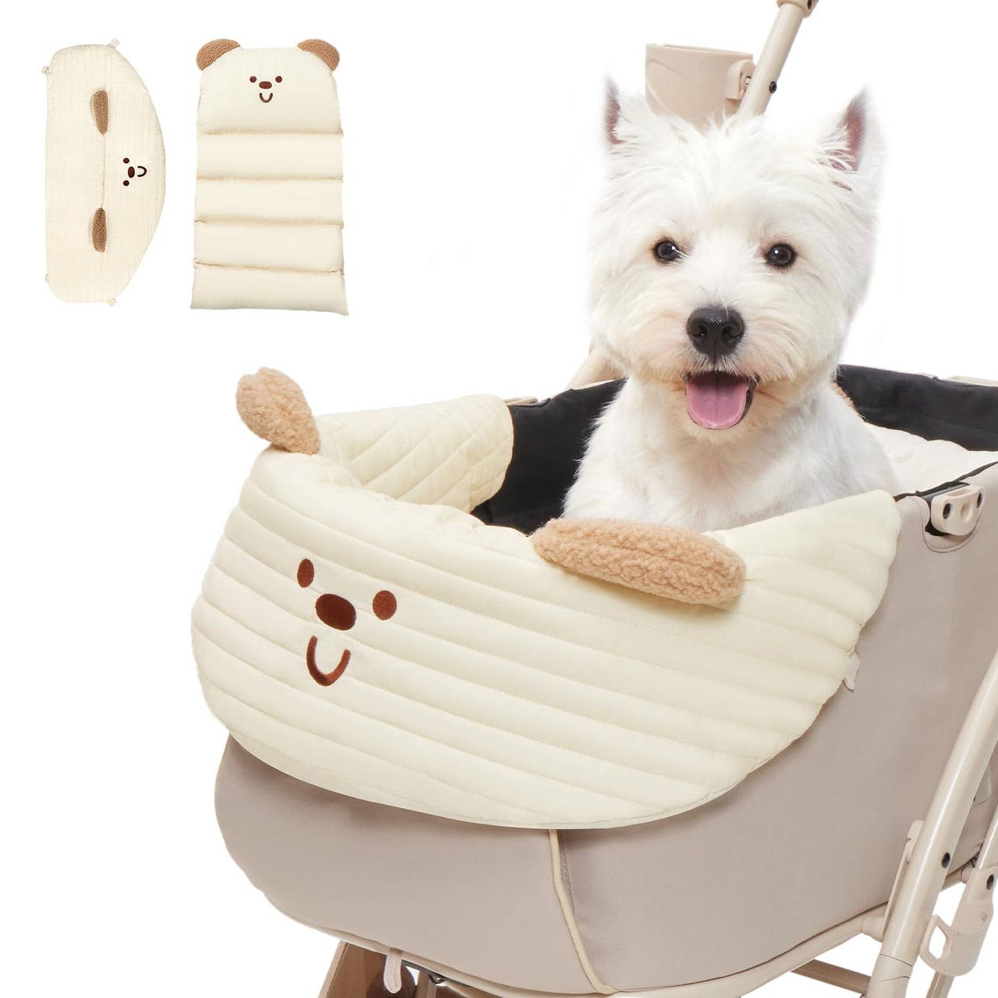 PETTENA Dog Stroller Cushion & Mat, Pet Stroller Cushion for Dogs & Cats, Ideal Pet Accessories for Comfortable Rides