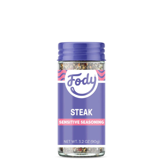 Fody Foods Steak Seasoning, 3.2 Oz, Garlic and Onion Free, Low FODMAP Certified, Gut & IBS Friendly, Vegan, Non-GMO, Gluten Free, Keto Friendly, Great for Grilling