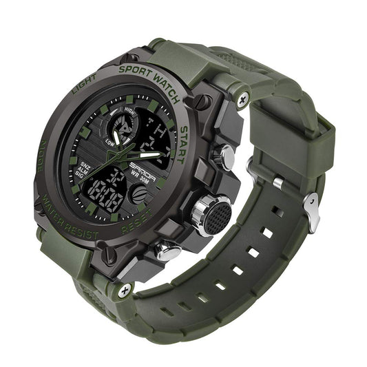AIMES Men's Watches Sports Outdoor Waterproof Military Watch Date Multi Function Tactics LED Alarm Stopwatch