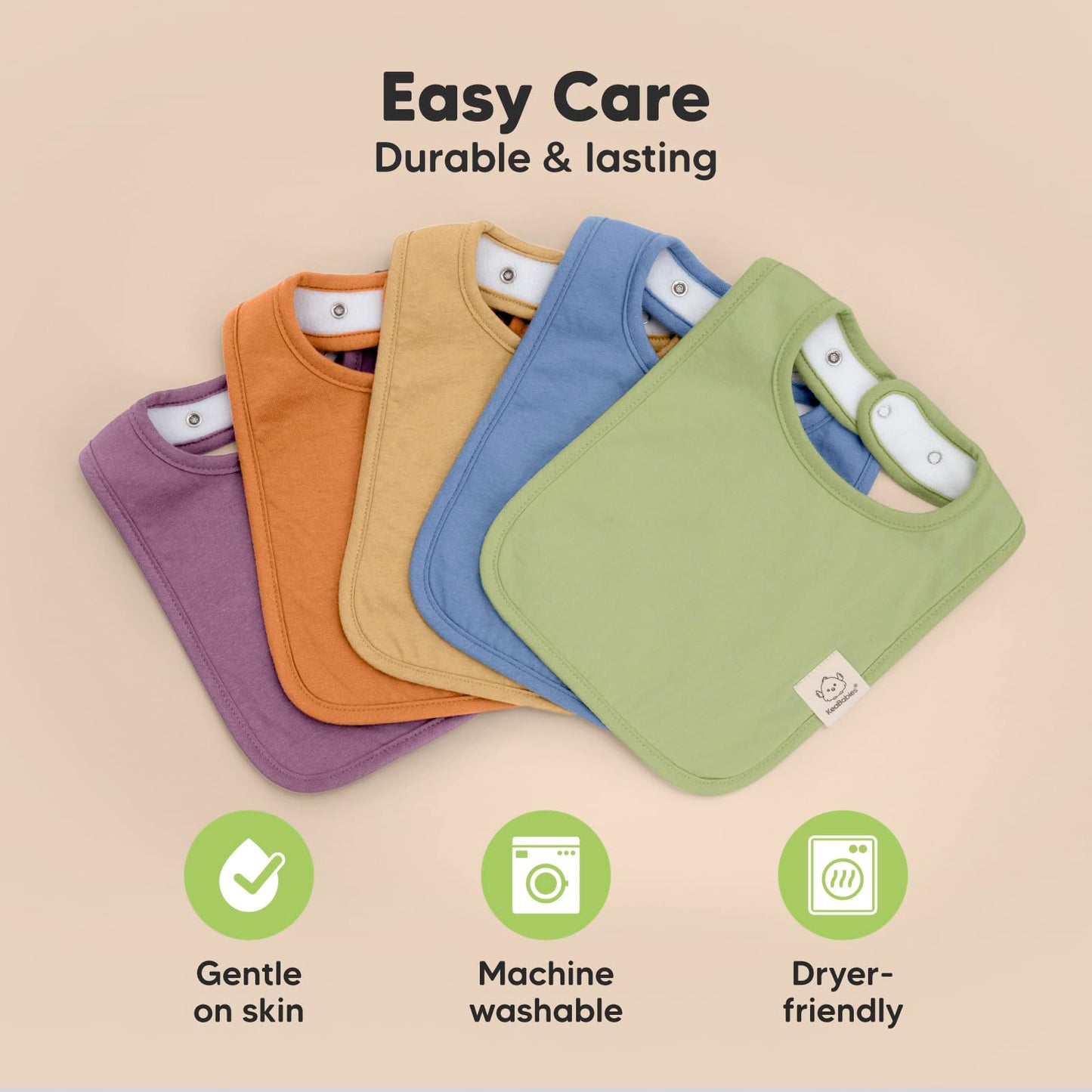 KeaBabies 8-Pack Organic Baby Bibs for Boys, Girls - Super Absorbent Cotton Drool Bibs for Baby Girl & Boy, Teething Toddler, Drooling Newborn, Ultra Soft & Machine Washable (Cruise)