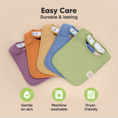 KeaBabies 8-Pack Organic Baby Bibs for Boys, Girls - Super Absorbent Cotton Drool Bibs for Baby Girl & Boy, Teething Toddler, Drooling Newborn, Ultra Soft & Machine Washable (Cruise)