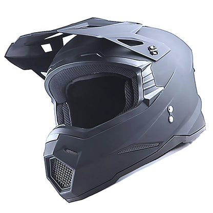 1Storm Adult Motocross Helmet BMX MX ATV Dirt Bike Four Wheeler Quad Motorcycle Full Face Helmet Racing Style: HF801 Matt Black
