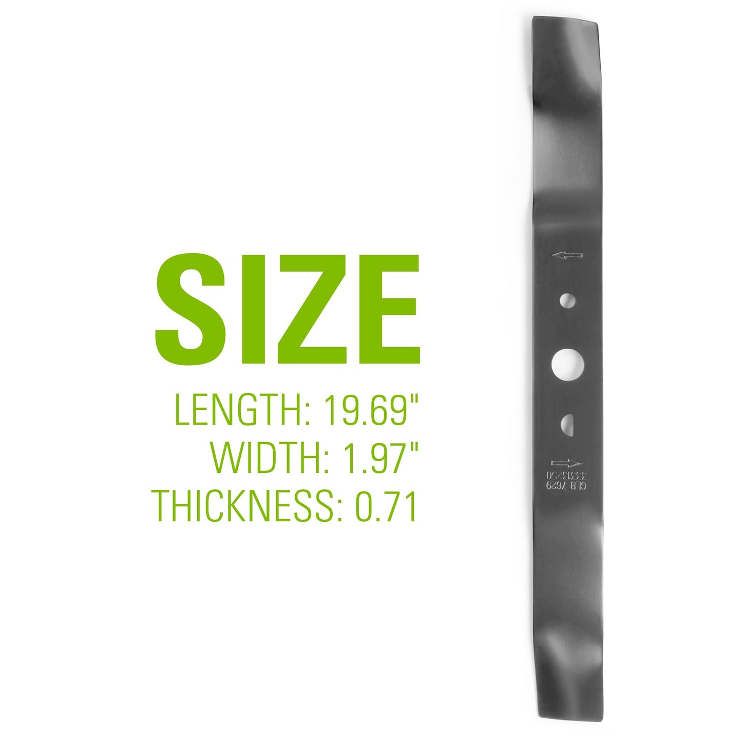 Greenworks Replacement Lawn Mower Blade (20" Mowers : 25022, 25222),Black