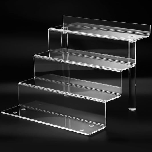 9 Inch Acrylic Shelf for Perfume Organizer, 4 Tier Funko POP Shelves, Cologne Organizer Tiered Riser Display Stand, Acrylic Display for Decoration