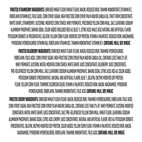 Amazon Fresh - Toaster Pastries Variety Pack (Strawberry, Blueberry, Cherry), Packing May Vary