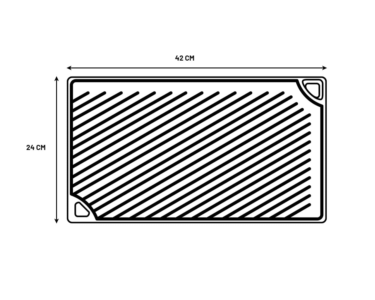 Lodge Reversible Cast Iron Grill/Griddle – 9.5 x 16.75 Inch Pre-Seasoned Cooking Surface – Flat & Ribbed Sides – Use on Stove, Grill, or Campfire – Made in the USA – Heavy-Duty, Black