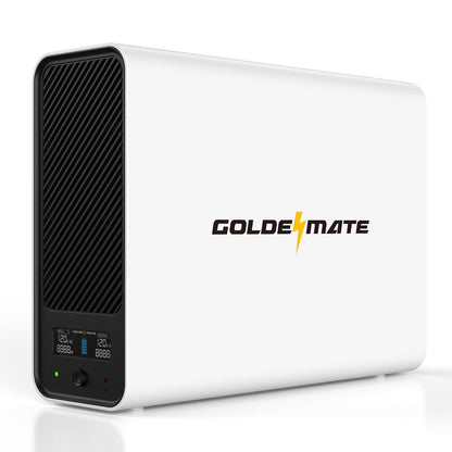 GOLDENMATE 1000VA/800W Lithium UPS Battery Backup and Surge Protector, Backup Battery Power Supply with LiFePO4 Batteries(230.4 Wh), Sinewave UPS System, 10 Years Lifespan, 8 Outlets, LCD Display