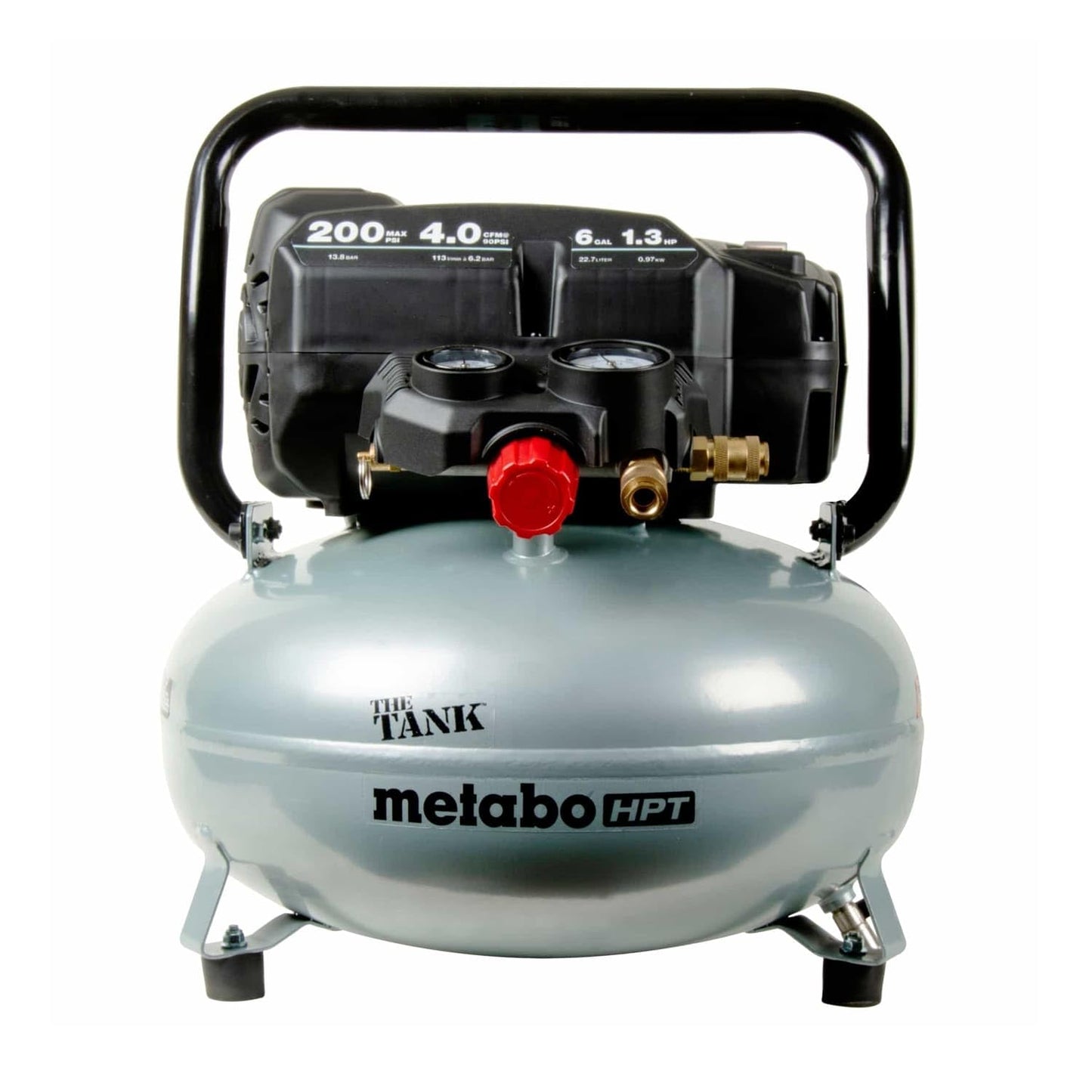 Metabo HPT Air Compressor, THE TANK, Portable Pancake Air Compressor 200 PSI, 6 Gallon Tank, Versatile for Use with Framing, Siding, Finish, Brad or Roofing Nailers, EC914S