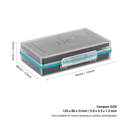 JJC 18650 Battery Case, Shockproof & Water-resistant Battery Storage Holder for 6 x 18650 Battery, PC Shell Easy to Carry