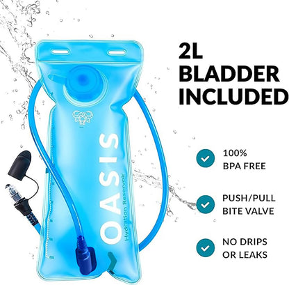 Road Runner Hydration Backpack – Lightweight Water Backpack with 2L Bladder - 12L Hydration Pack for Running, Hiking, Cycling & Outdoor Adventures